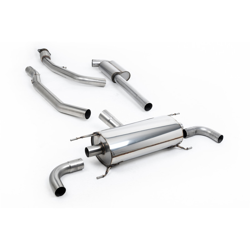 Cat-Back Milltek Alfa Romeo Giulia Veloce 2.0T 2017-2019 without DPF - Without Valves - With Primary Muffler - OEM Tips
