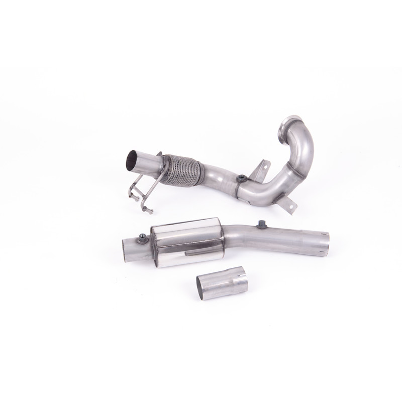 Downpipe Milltek Audi A1 GB / VW Polo AW - Kat-Ersatzrohr - mit Schalldämpfer + DPF-Ersatzrohr - für Originalanlage