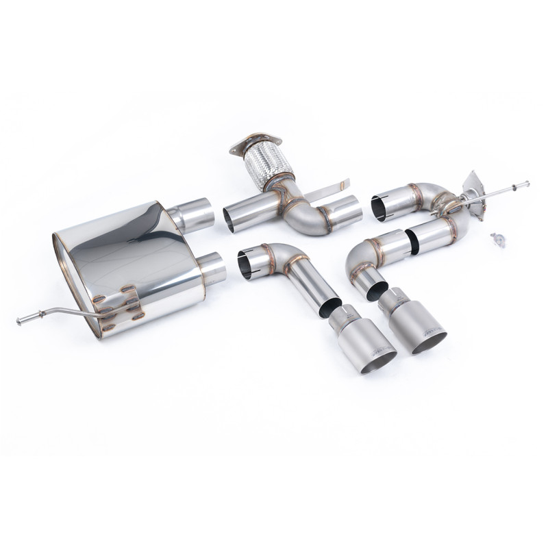 Cat-Back-Anlage Milltek Alpine A110 A110 / A110 S / A110 GT 1.8TCe 2018-2025 mit DPF - ohne Resonator - Doppelendrohre GT90 Tita