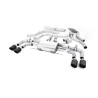 Catback avant tubes primaires Milltek Alfa Romeo Giulia Quadrifoglio 2017-2019 - Avec Valves - sorties Quad Jet-100 Carbone