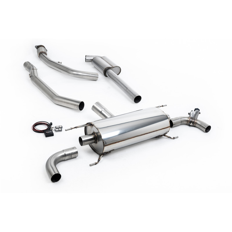 Milltek Cat-Back Alfa Romeo Giulia Veloce 2.0T 2017-2019 without DPF - With Valves - With Primary Muffler - OEM Outlets